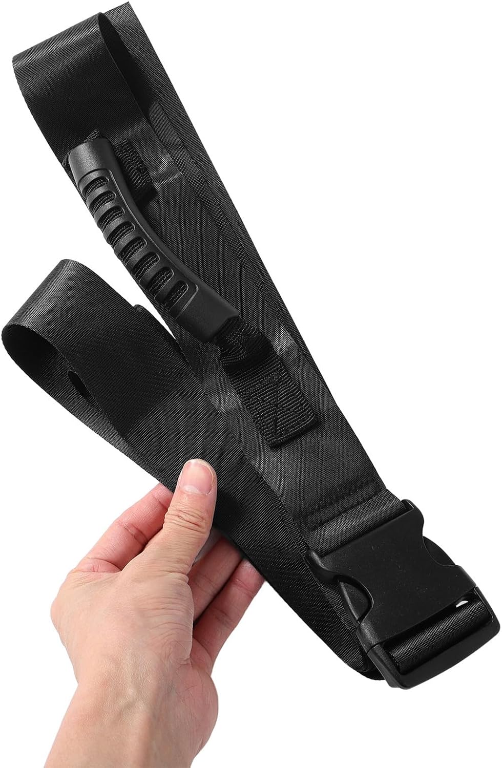 Luggage Straps with Reliable Fastening, Minimalist Style Adjustable Black Nylon and Plastic Material Travel Belt Travel Accessories for Suitcases for Luggage for Safe Suitcase