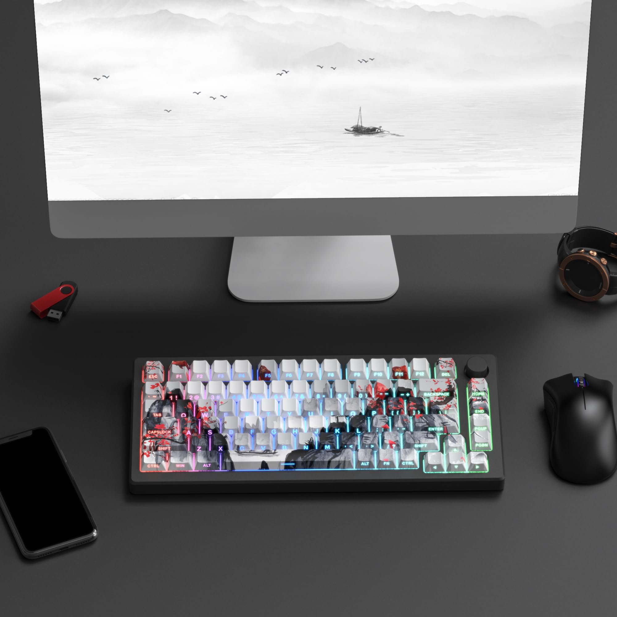 Amazon.com: Womier PBT Keycaps Set 130 Keys, Custom White Japanese