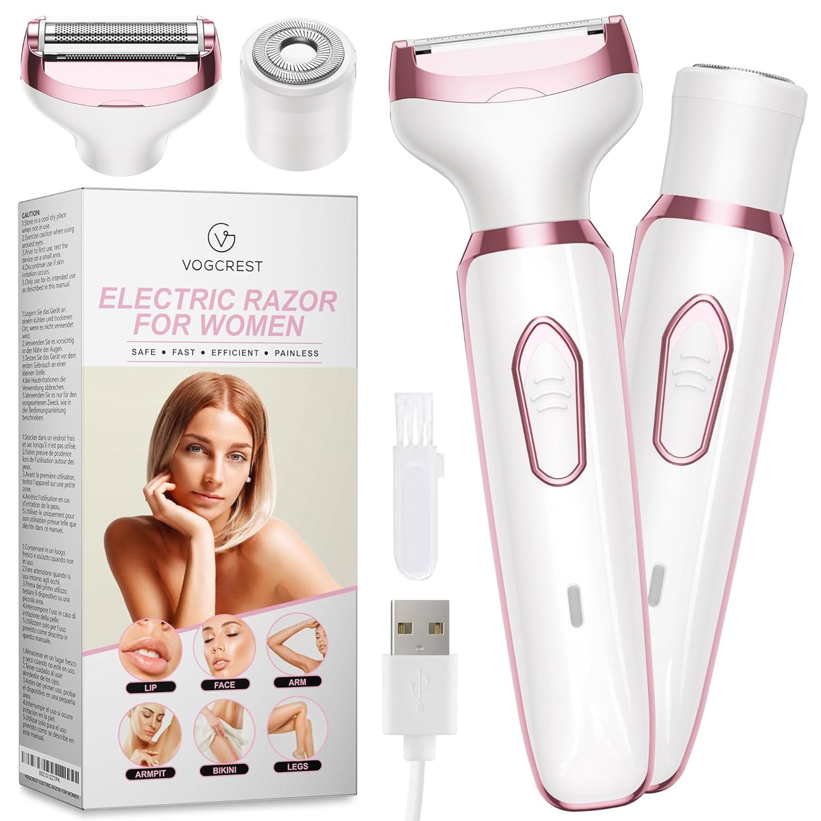 Amazon.com: Electric Razor - Shaver - Trimmer for Women: 2 in 1