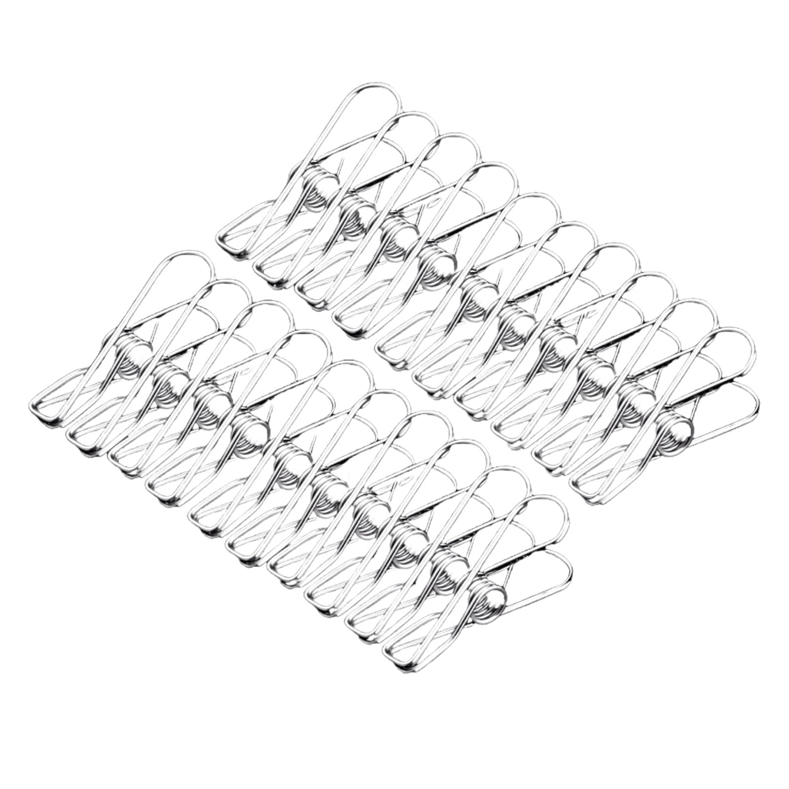 Mollette in acciaio inox, confezione da 20 mollette multiuso per lavanderia, cucina e uso domestico