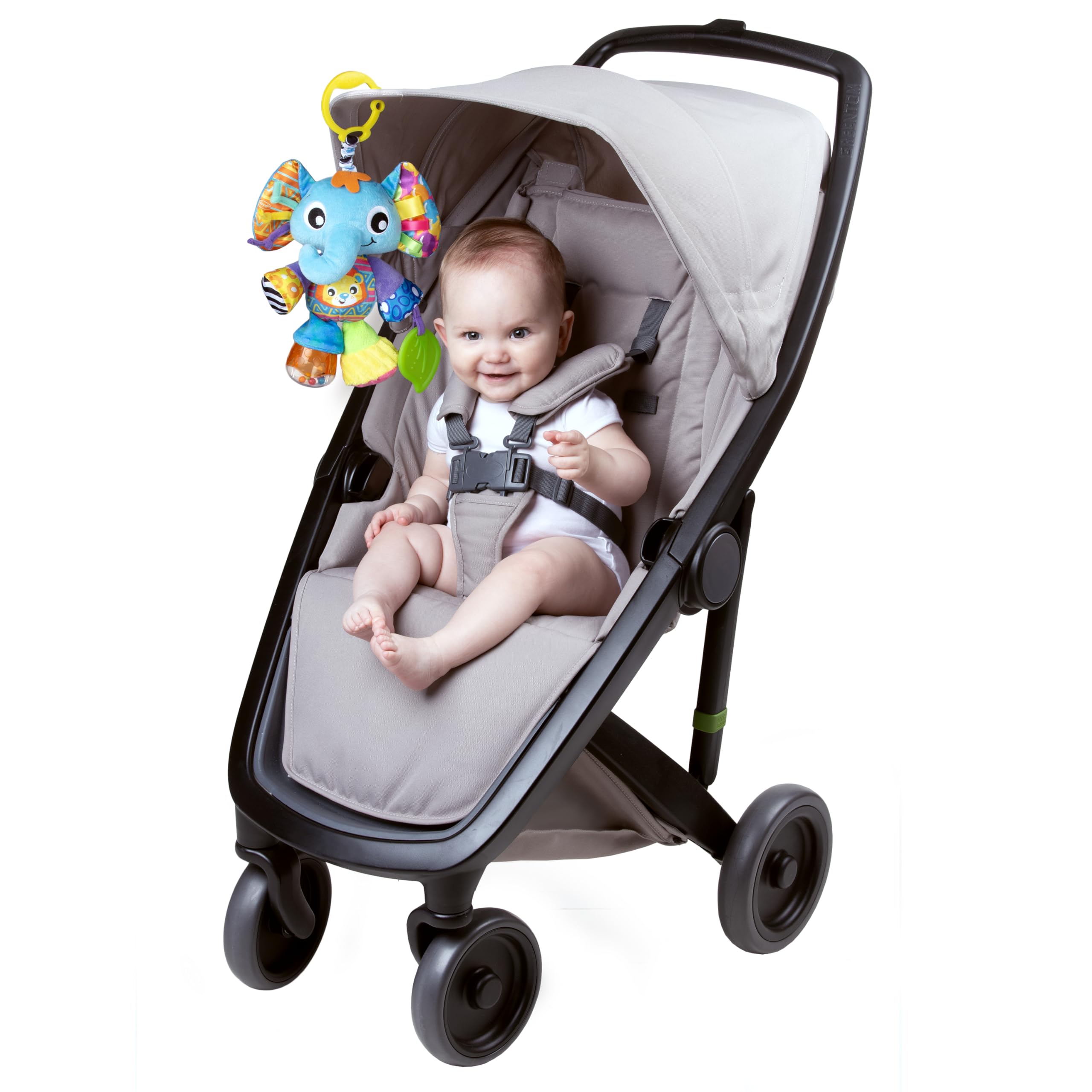 Playgro Activity Friend Elly Elephant, Giocattolo per Bambini 0+ Mesi, Giocattolo multisensoriale per Neonati, apprendimento e stimolazione