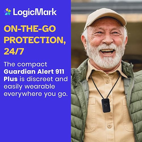 Miniatura 2 de Guardian Alert 911 Plus – No Monthly Fees, 2-Way Emergency Pendant for Seniors, with Fall Detection, Water Resistant, Direct 911 Connection Without