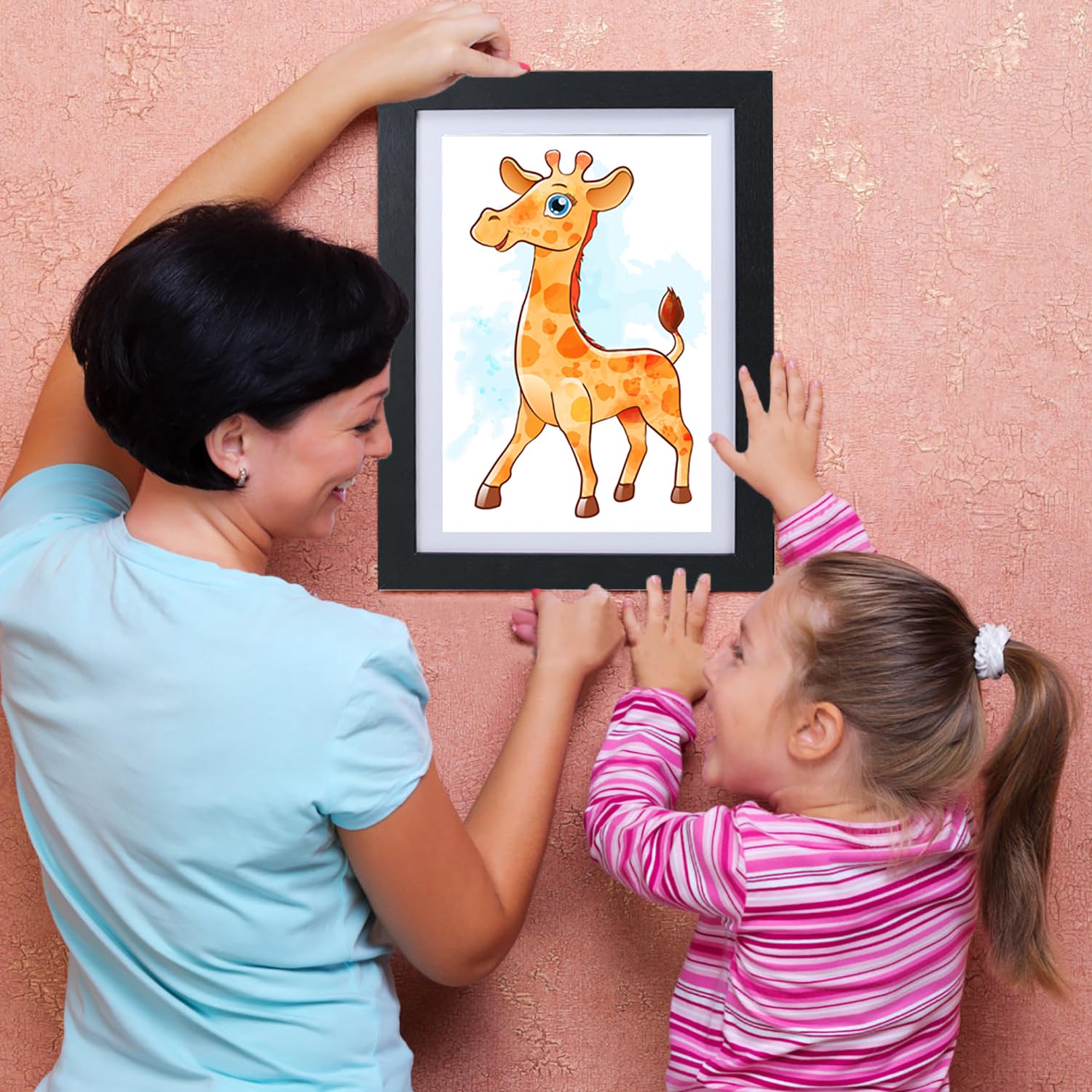 Lukione 2 Stück Bilderrahmen Kinderzeichnungen A4, Frontöffnung Kinder-Kunstwerk Rahmen austauschbar A4 für Kunst Bilder, Handwerk, Kinder-Zeichnung, Portfolio, hält 50-100 Kunstwerke