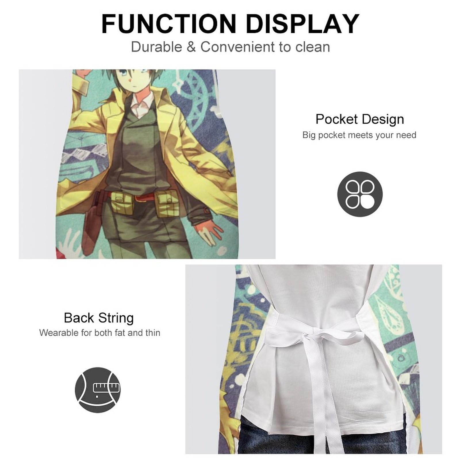 Amazon｜キノの旅 エプロン レディース メンズ アニメエプロン 前掛け