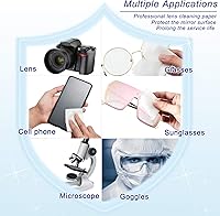 Vista 6 de 1000 piezas de papel de limpieza de lentes de tejido a granel para lentes de cámara, microscopios, pantallas de computadora, lupas, gafas, 20