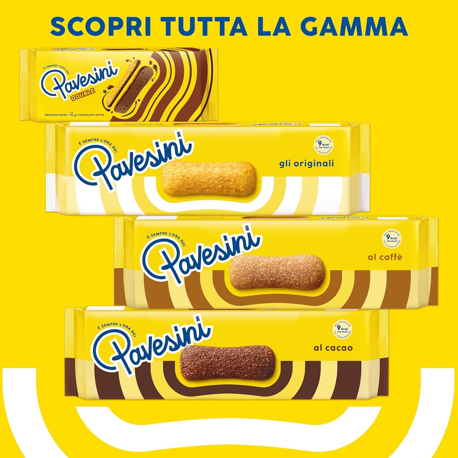 Pavesi Pavesini Double, Snack Croccante con Cioccolato Fondant, Snack croustillant au chocolat noir, collation légère, 12 x 60 g + Italian Gourmet Polpa 400 g