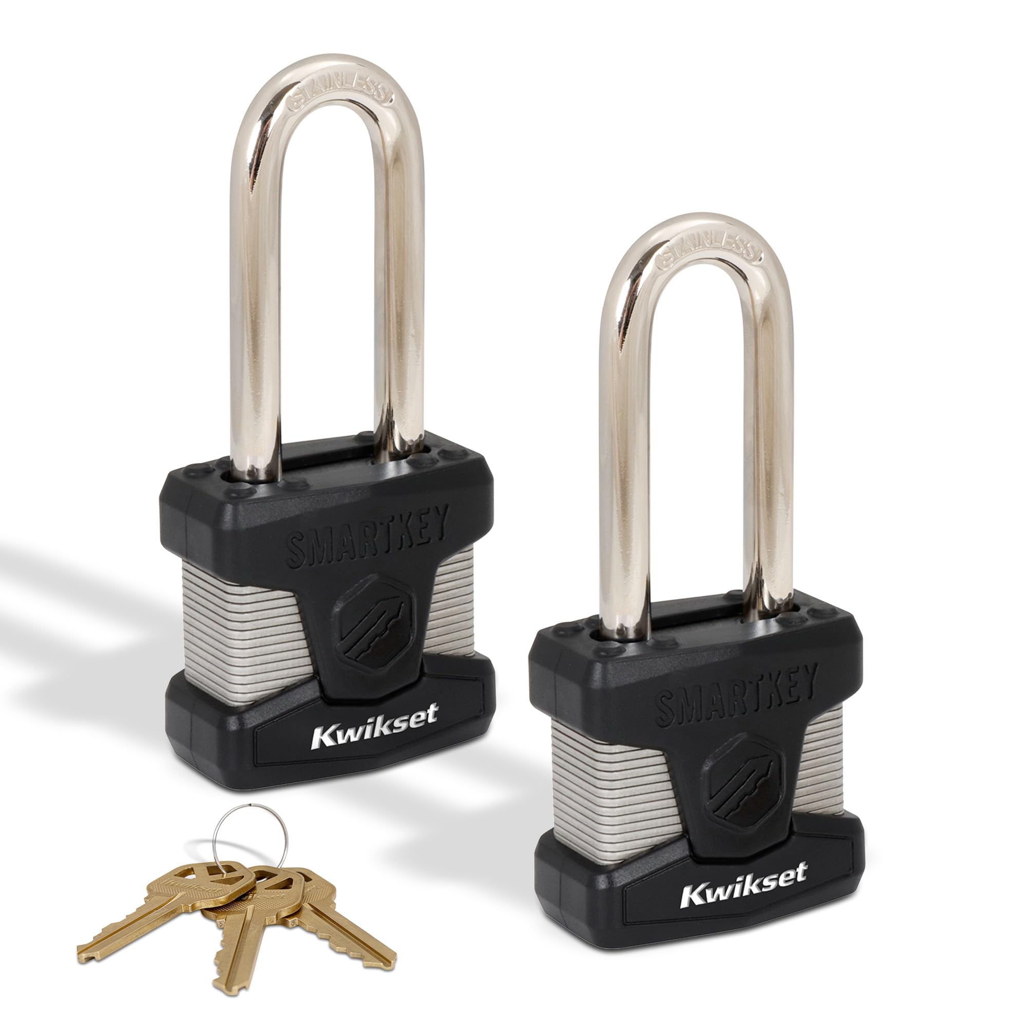 小物 PADLOCK KEY HANGER / BLACK Kwikset SmartKey Re-Keyable Laminated Steel Padlock with Stainless