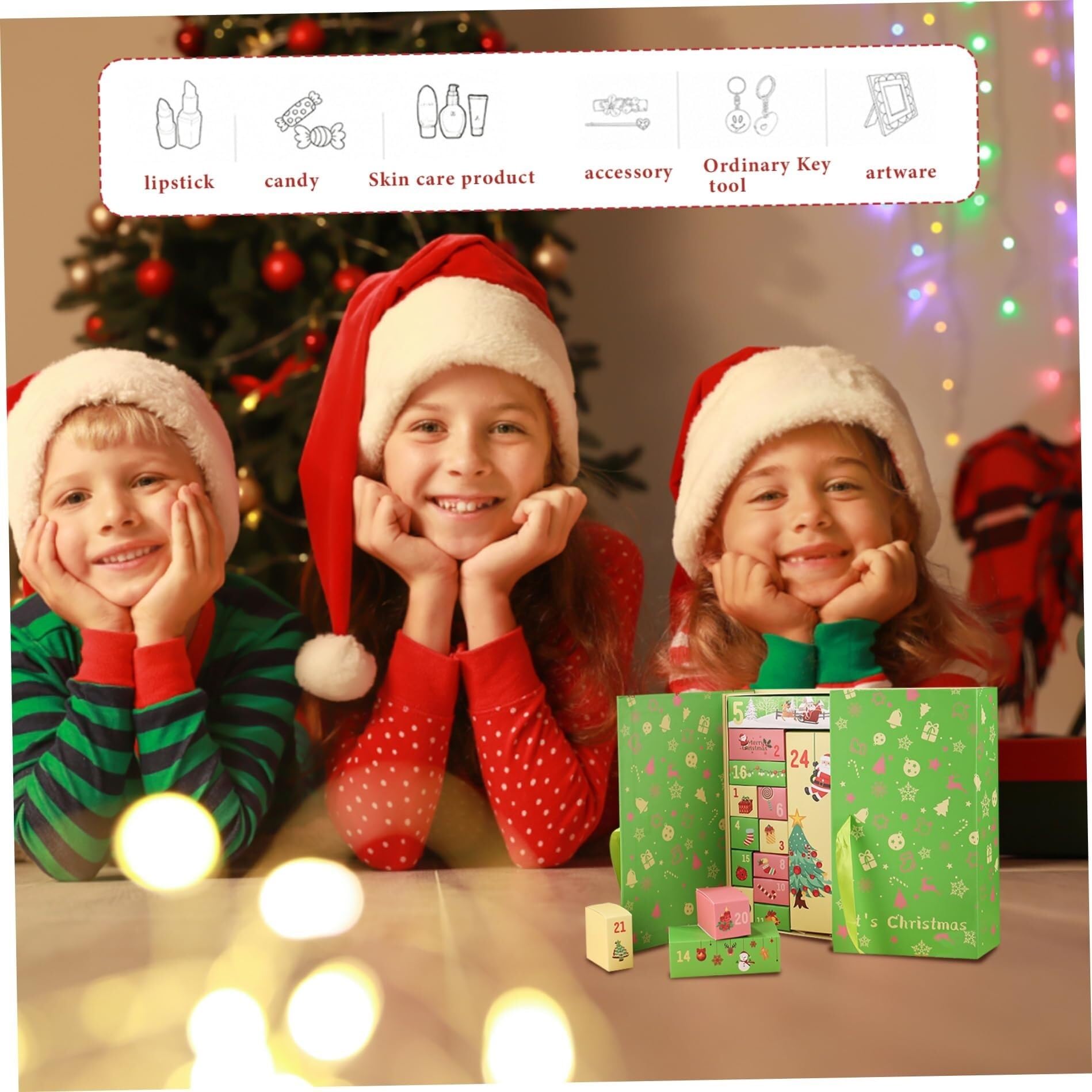 Calendari Dell'Avvento Vuoti da Riempire 24 Giorni Conto alla Rovescia Calendario Dell'Avvento Vuoto con Scatole Calendario Dell'Avvento Riempibile Calendario Dell'Avvento Vuoto Calendario