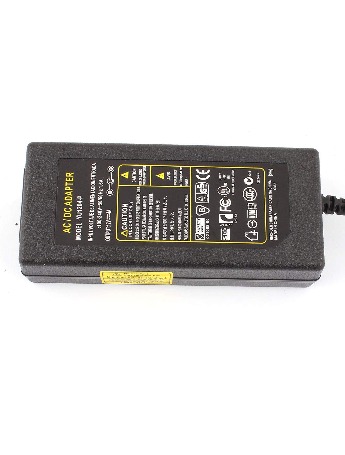 Voeding DC 12 V 1 A, oplader jack 5,5 x 2,5 mm EU-stekker voor