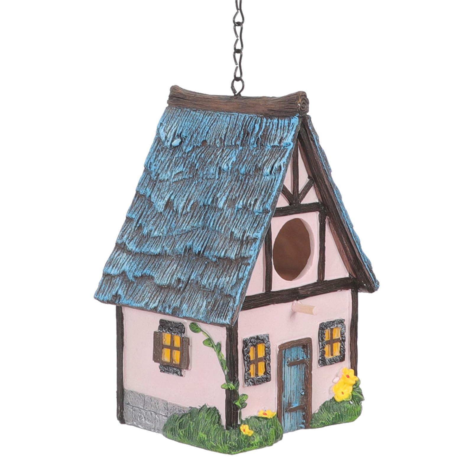 Vogelnistkasten aus Wetterfestem Harz Kleines Vogelhaus zum Aufhängen Parkornament für Garten und Terrasse Leicht und Pflegeleicht Schützender Außenvogel Schlafplatz