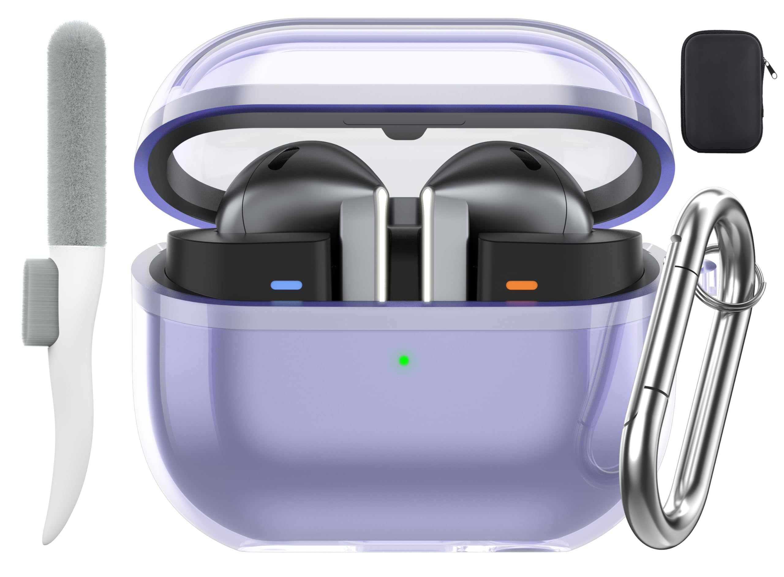 Valkit Compatible Galaxy Buds 3 & 3 Pro Case with Cleaner Kit, Soft TPU Protective Fits Samsung Buds 3 Case Shockproof Cover for Samsung Galaxy Buds