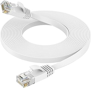 Ercielook Câble Ethernet 10m Cat6 - Rj45 Plat Lan 1000 Mbit/s Câble Internet pour Routeur Switch PC Portable Smart TV