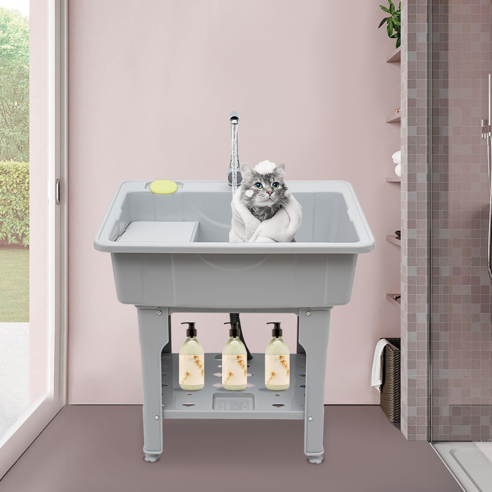 Laundry Sink Dog Bath In Garage Sink Bucket Commercial Floor Mop