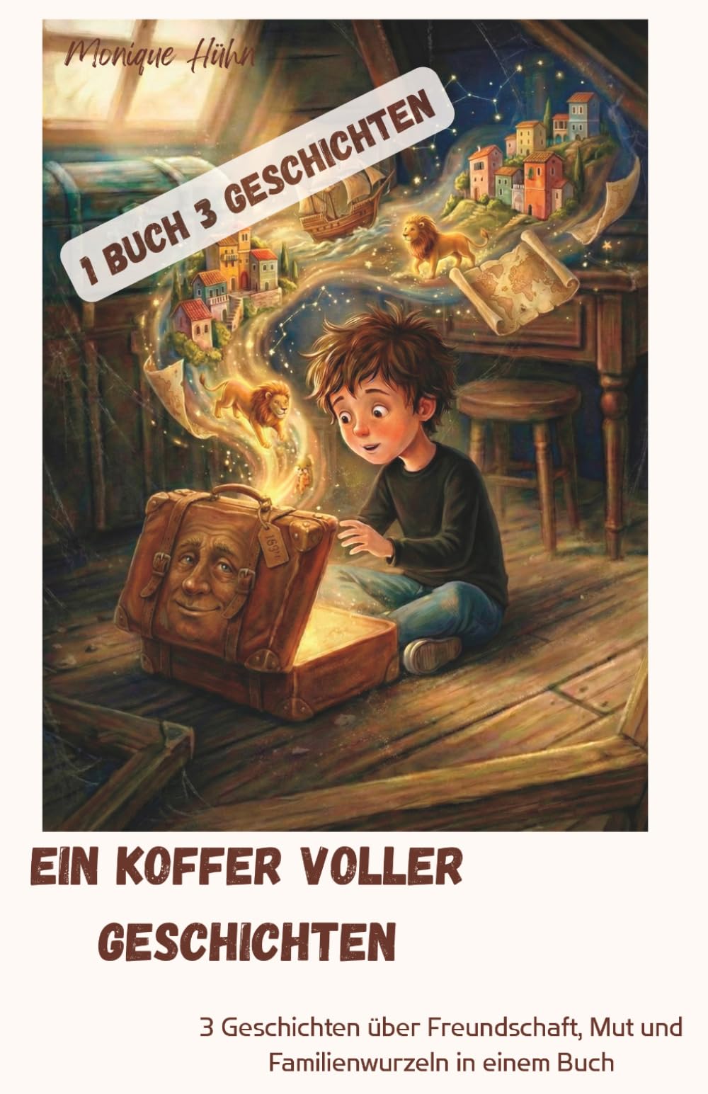 Ein Koffer voller Geschichten: 3 Geschichten über Freundschaft, Mut und Famileinwurzeln in einem Buch