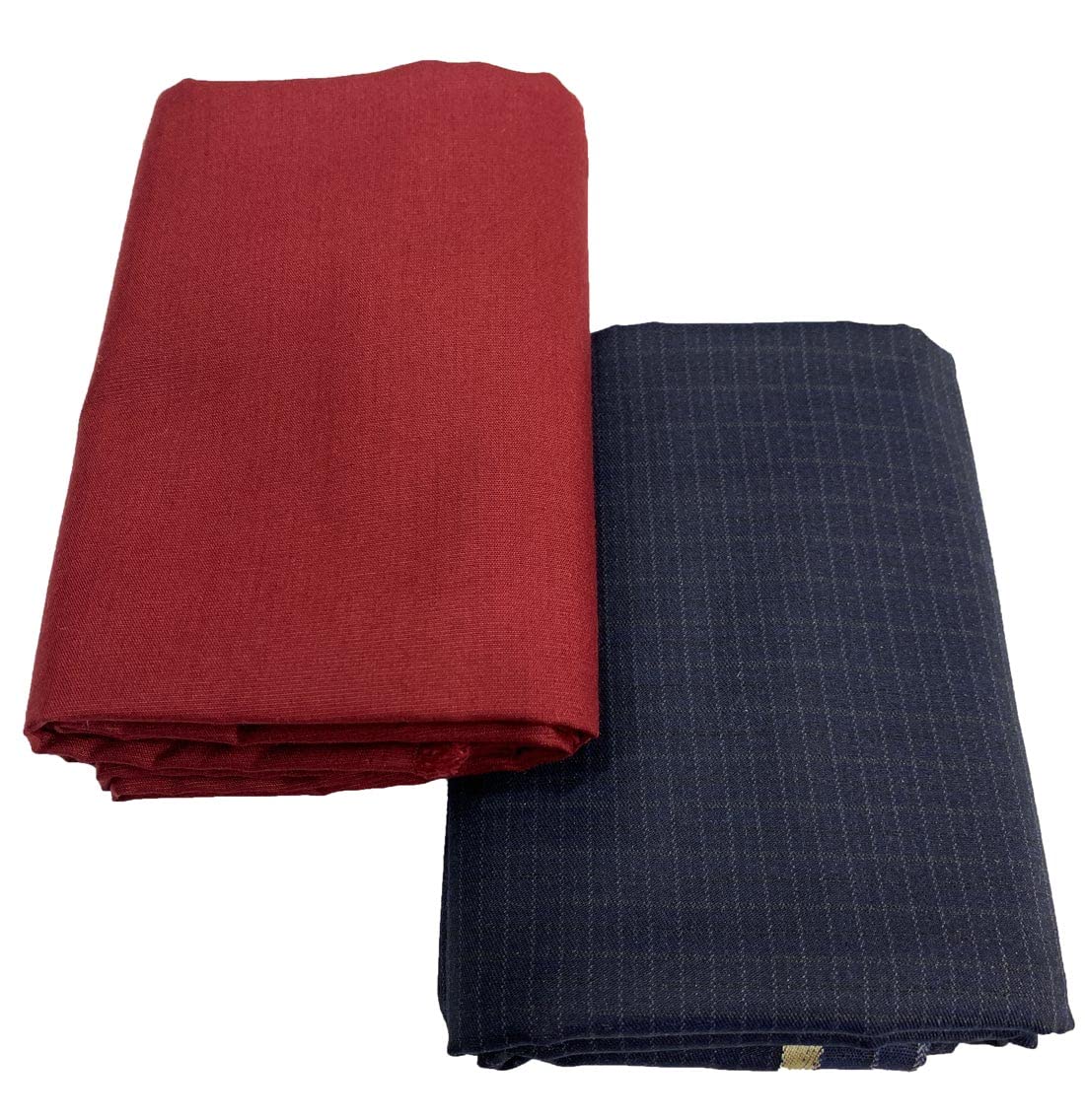 Checkered Trouser and Solid Maroon Shirt Fabric Combo in Velvet box Packing LVChecks-0007-image-37