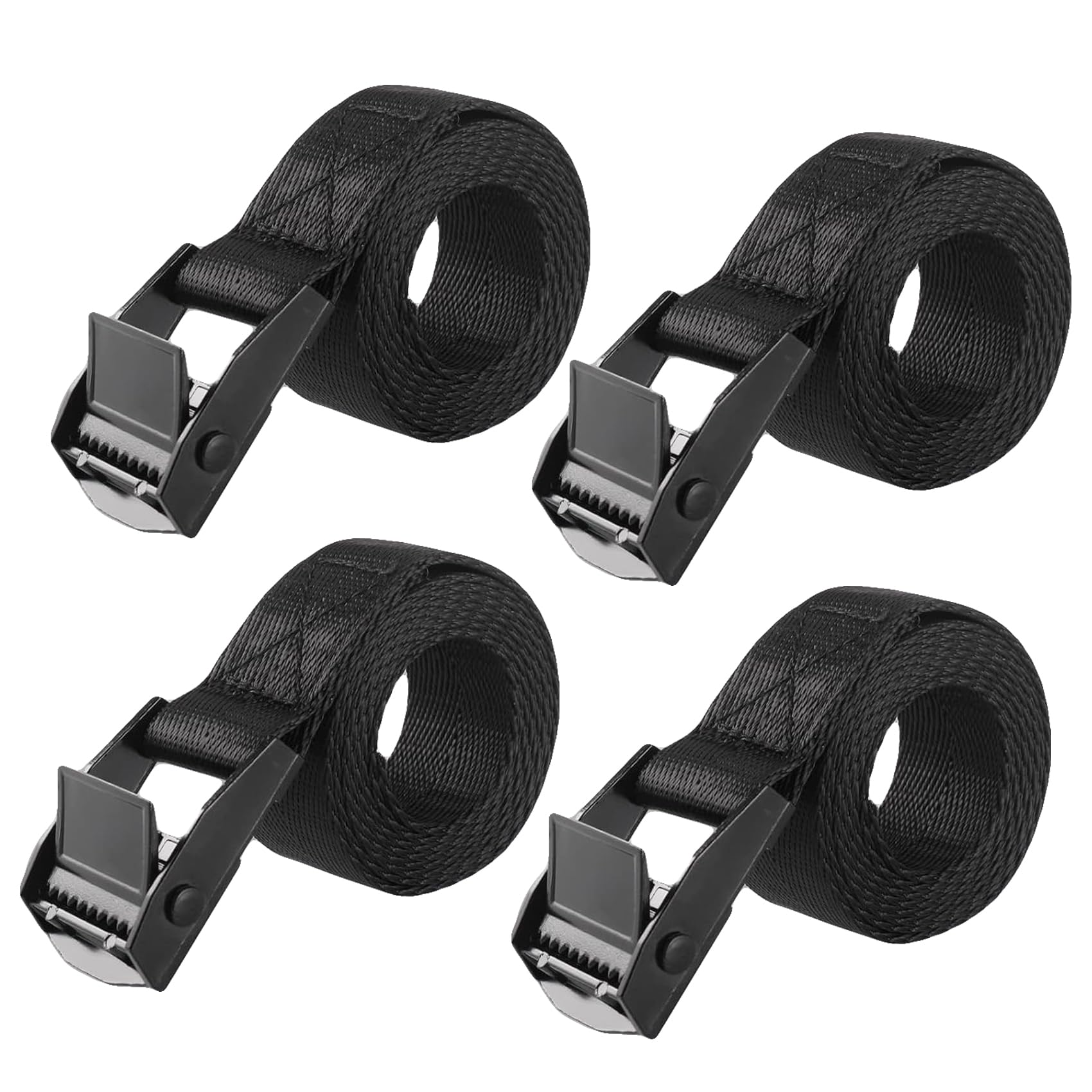 SHUBEIEUMI Tie Down Straps Fastening Strap Pack of 6(Black)