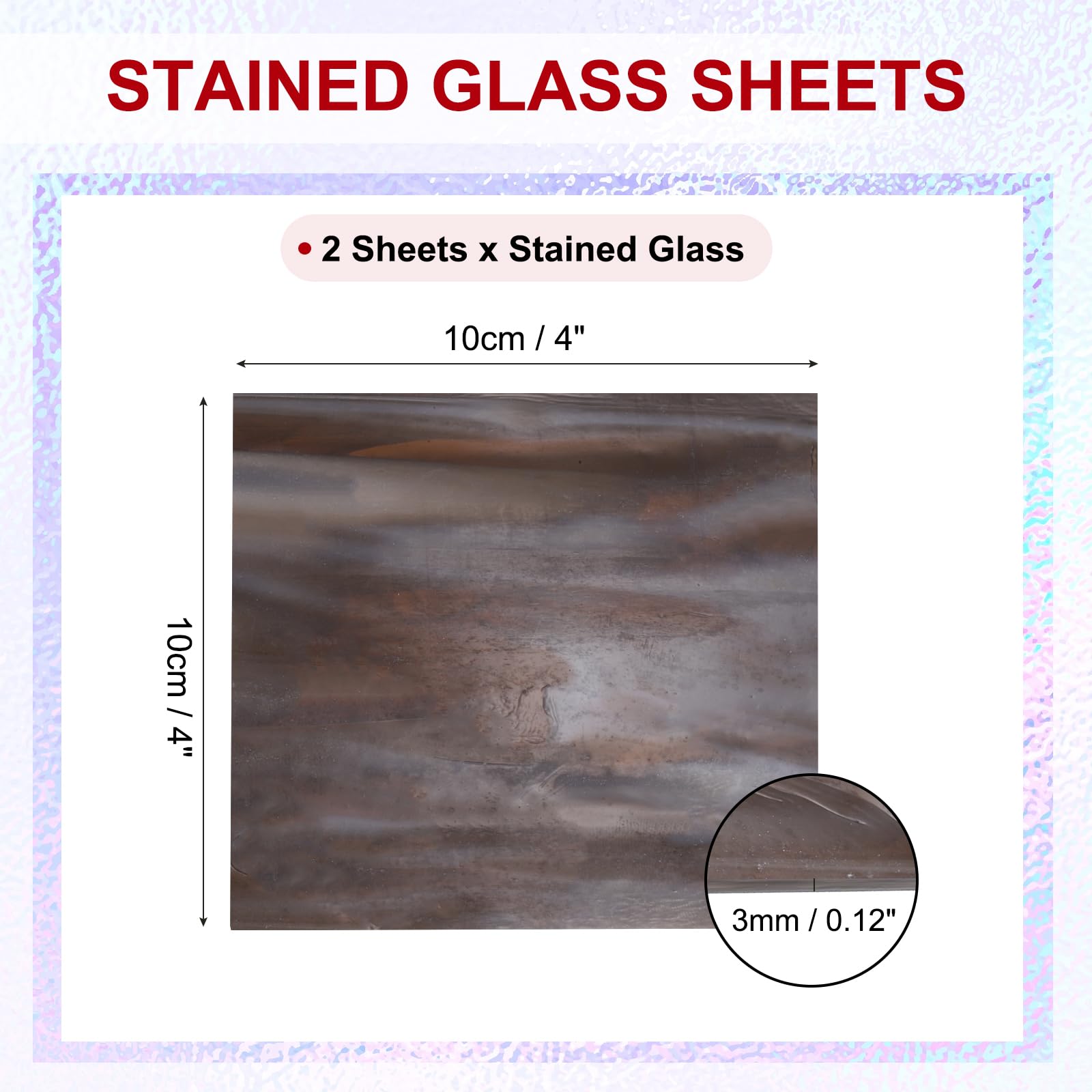 PATIKIL 4 x 4 Inch Transparent Stained Glass Sheets - Image 2