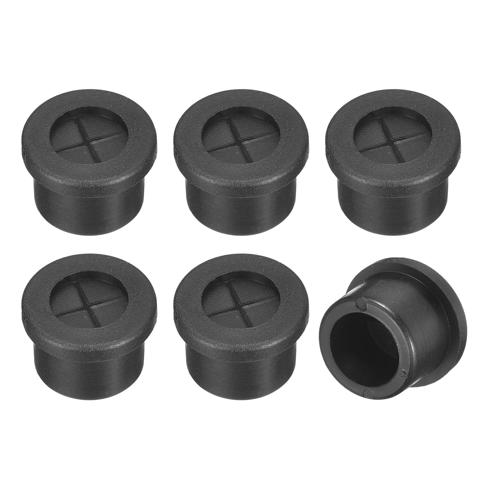 12 Passacavo In Gomma QUARKZMAN - Forma A T, 10mm Esterno, 6mm Interno, Bianchi