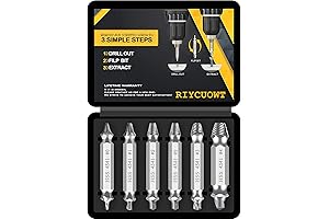 6Pcs Titanium Damaged Screw Extractor Set