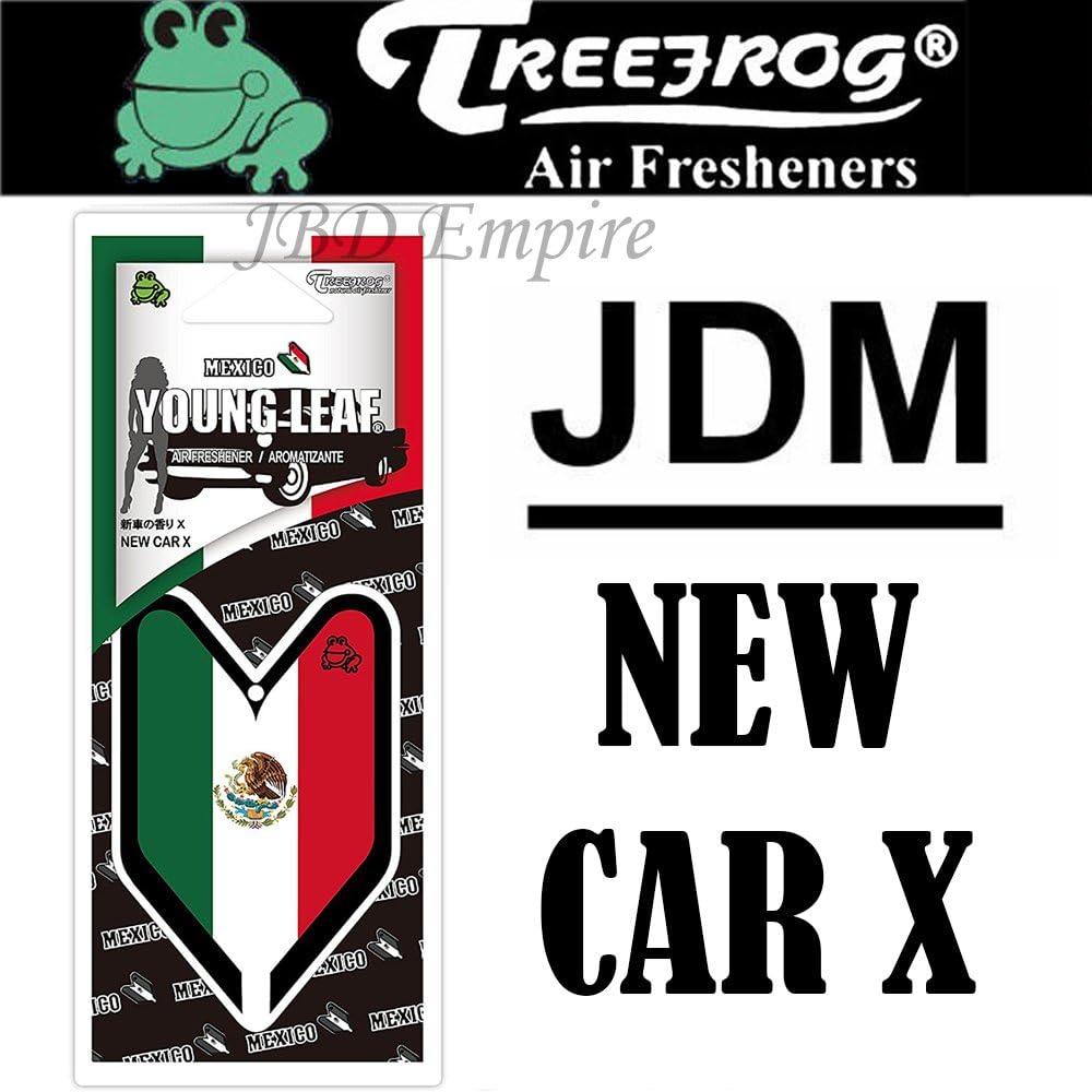 Wakaba Young Leaf Mexico Flag JDM Air Freshener Car Auto - New Car X Scent