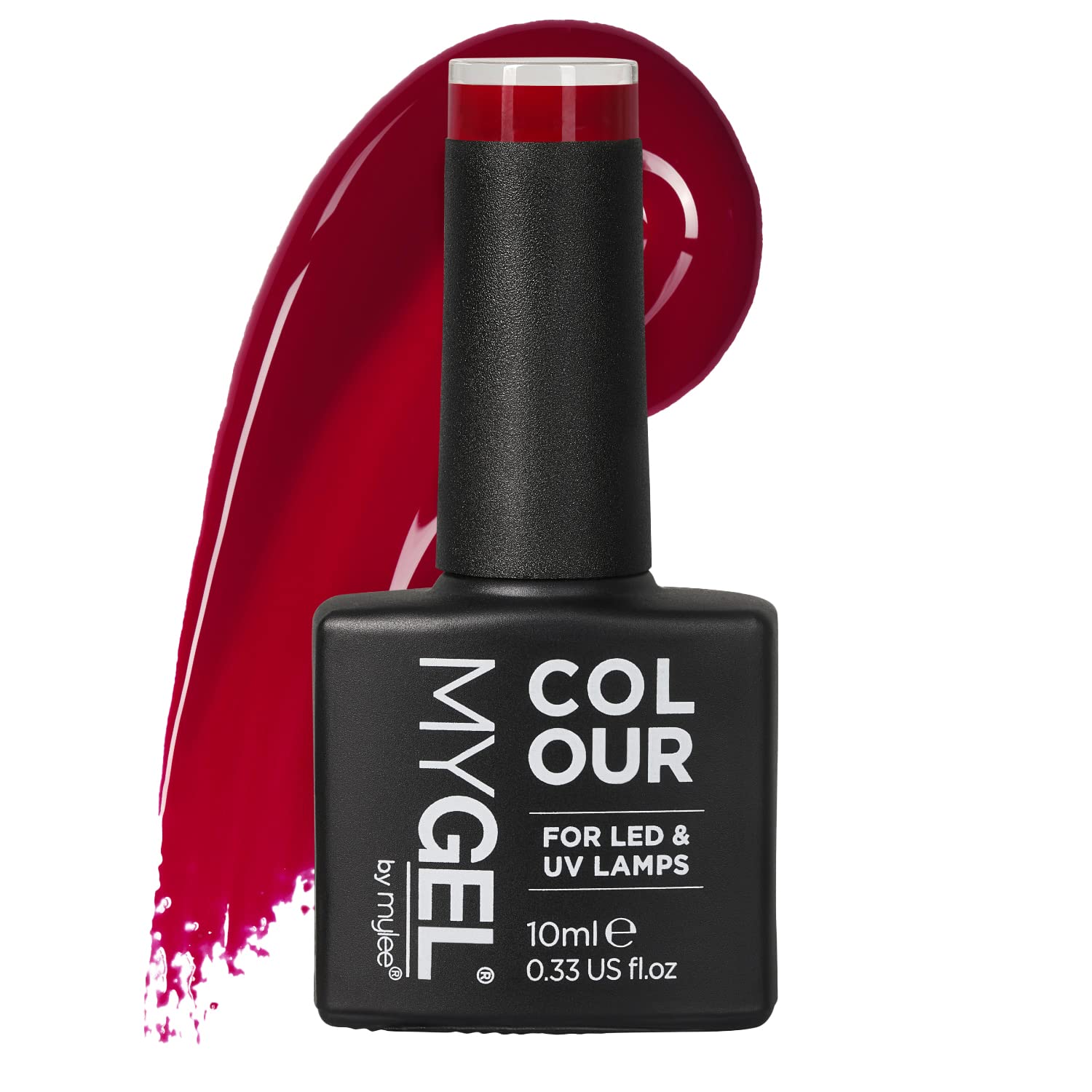 MYLEE Esmalte de Uñas en Gel Semipermanente 10 ml [As Red As It Gets ] UV/LED Nail Art Manicure Pedicure para Uso Profesional y Doméstico - Larga Duración y Fácil de Aplicar