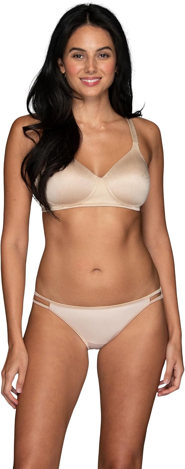 Vanity Fair Women's Perfect T-Shirt Bra, Body Shine Full Coverage, Lightly Lined Cups up to DD
