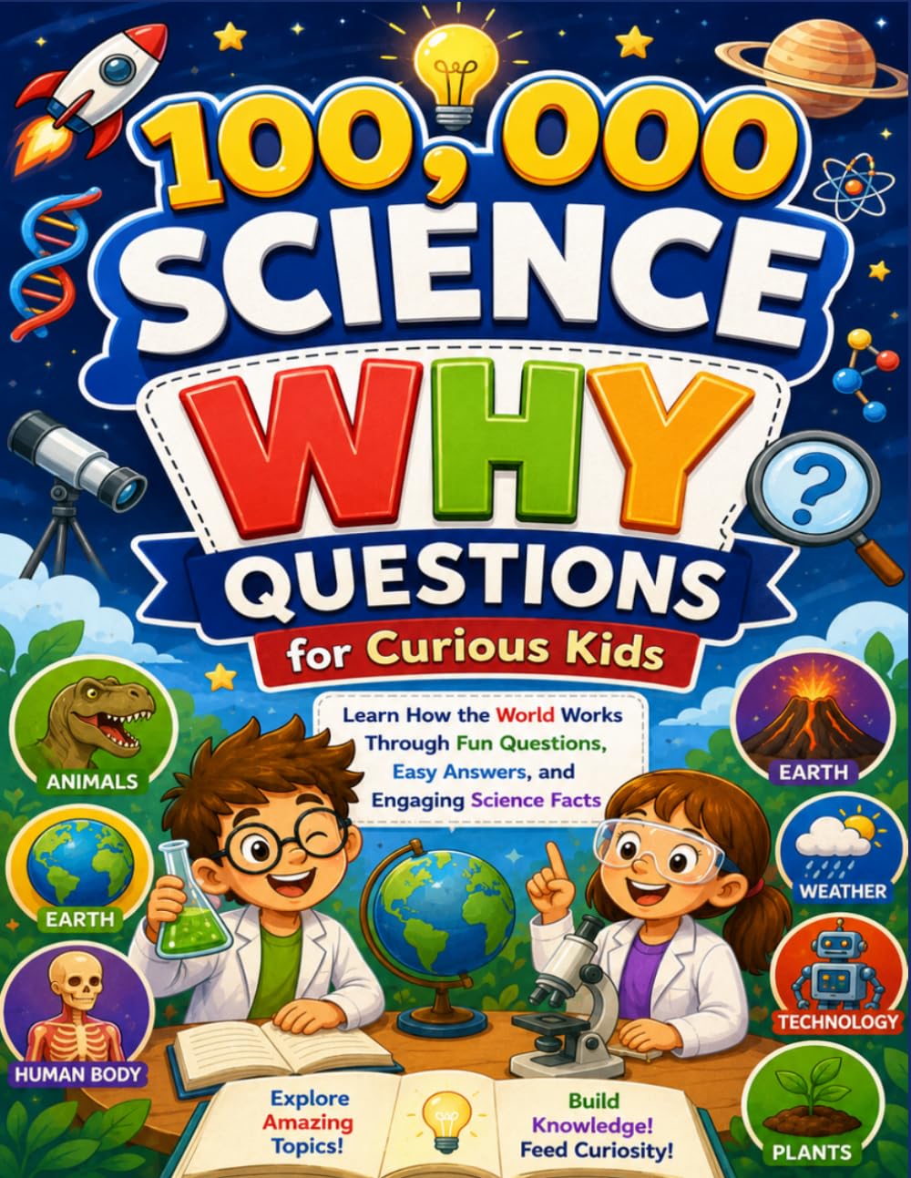 100,000 Science Why Questions for Curious Kids: Learn How the World Works Through Fun Questions, Easy Answers, and Engaging Science Facts