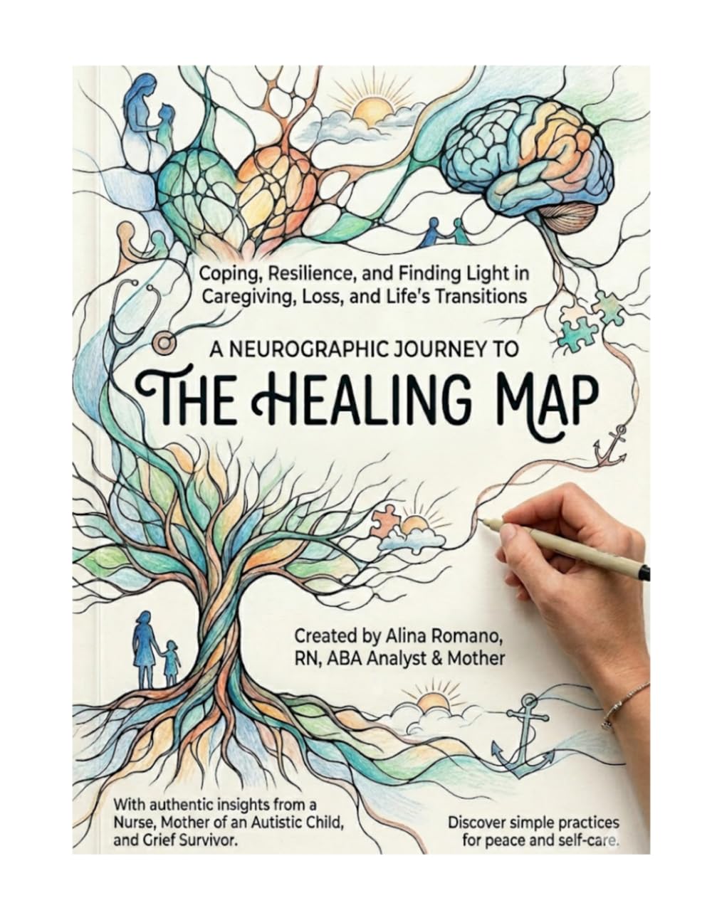 A Neurographic Jurney to The Healing Map: Coping, Resilience, and Finding Light in Caregiving, Loss and Life's Transitions.