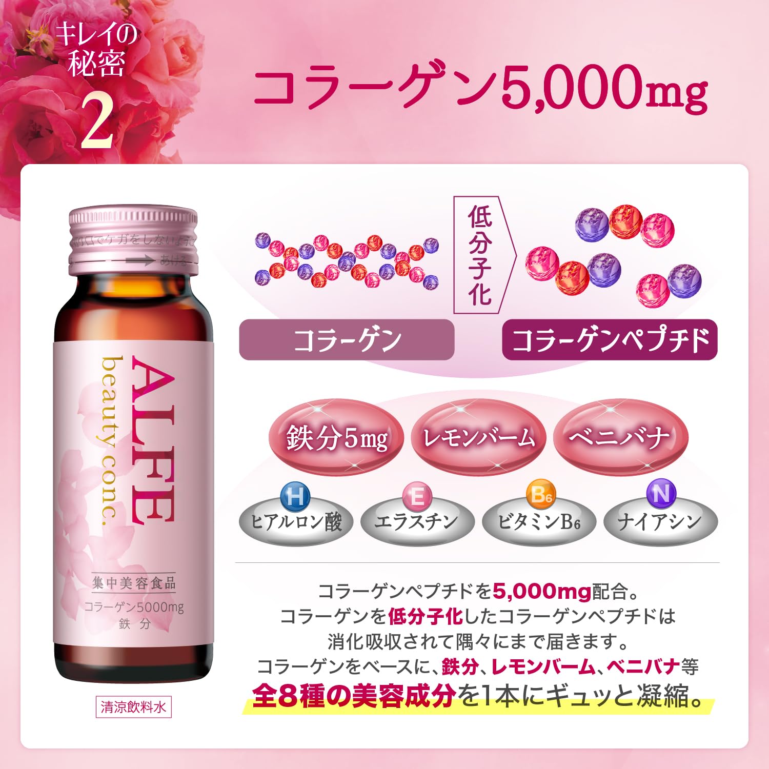 アルフェビューティーコンクW 50ml×10本濃密コラーゲン5000mg