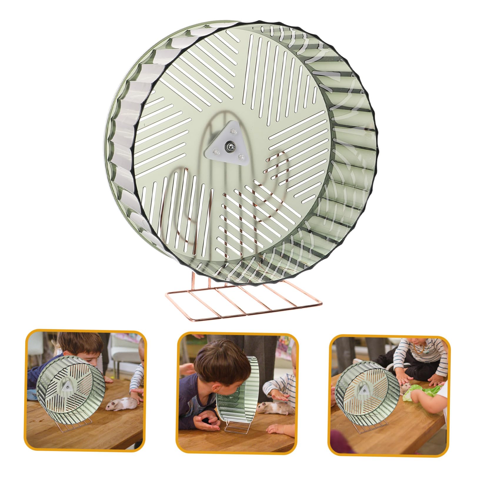 Beaupretty Rueda de Ejercicio Soporte Estable para Hámster y Chinchilla Material Plástico y Aleación, Adecuado para Jaula y Deporte de Mascotas Pequeñas
