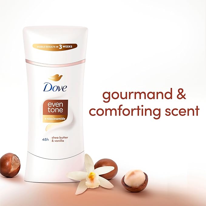 Dove Antitranspirante Desodorante Stick Even Tone Shea Butter Vainilla Paquete 3 miniatura 3