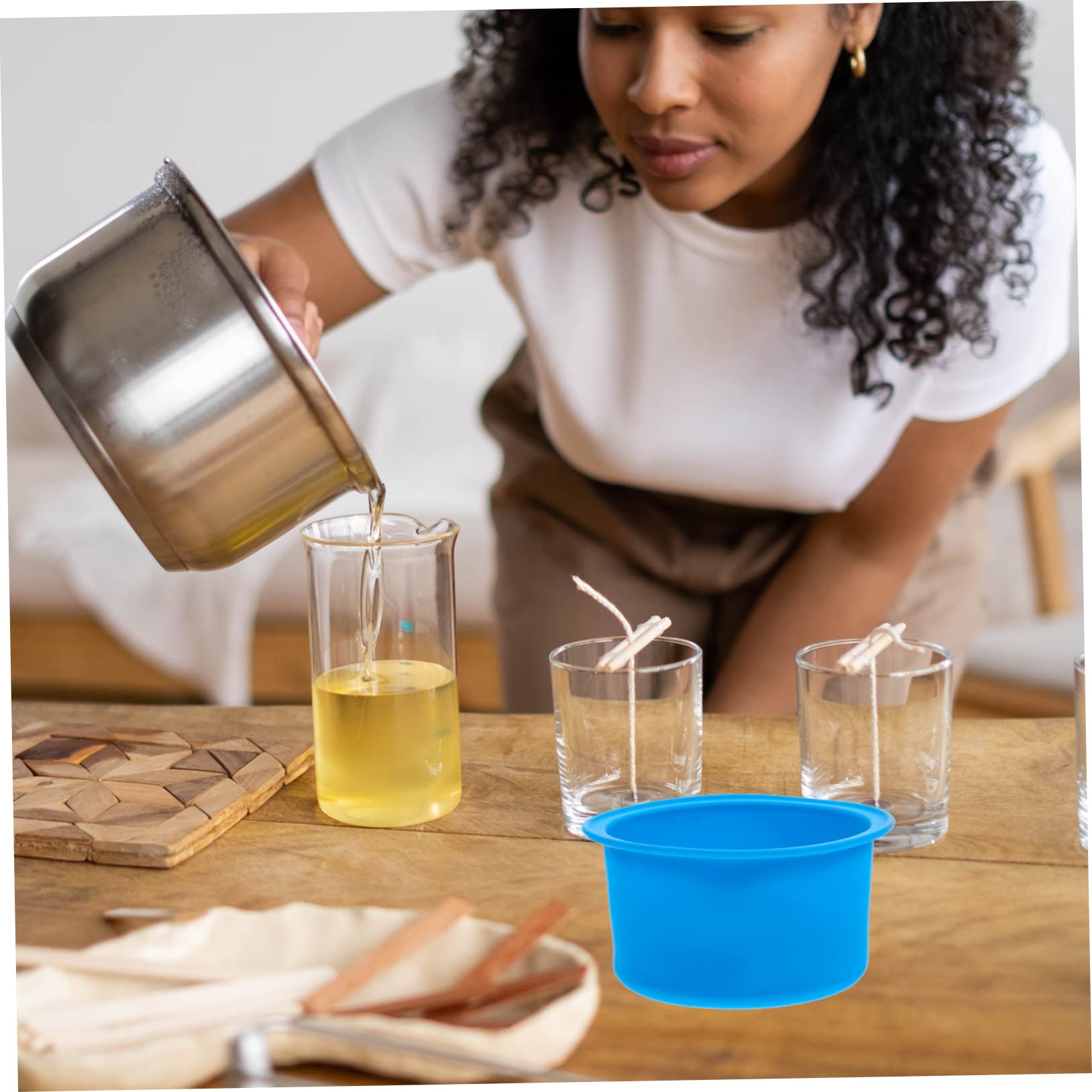 FRCOLOR 5pezzi Ciotola Silicone Per Fusione Della Cera Antiaderente e Facile Da Pulire Per Macchine Riscaldanti Per Cera Perfetta Per Uso Domestico e Saloni Di Bellezza