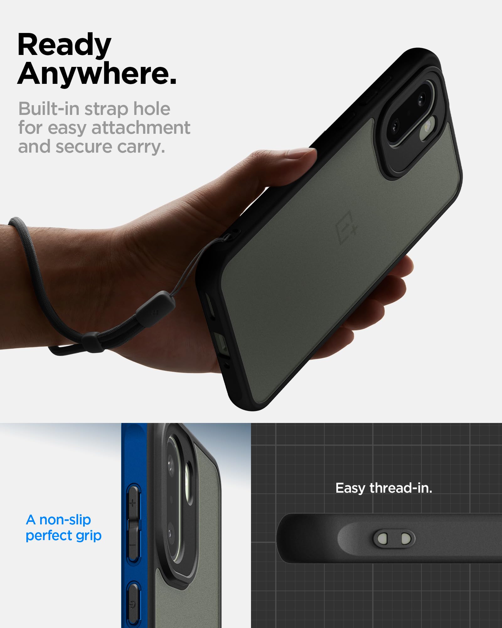 Spigen Essential Sand Crystal Case for OnePlus 15R, Frost Black — Amazon image 5