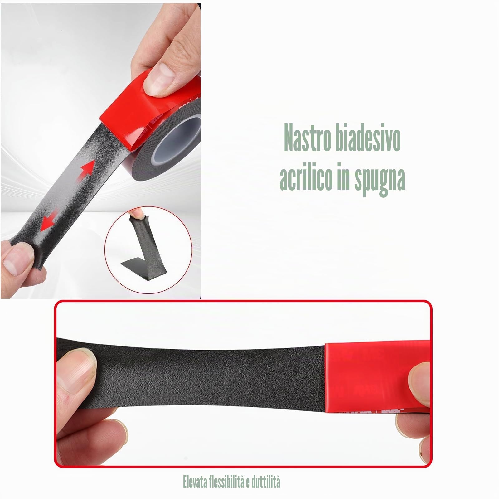 Nastro biadesivo extra forte, realizzato con nastro adesivo 3M VHB 5952, 35 mm x 5 m, spessore 1,1 mm, impermeabile e resistente alle alte temperature per auto, decorazione della casa, ufficio