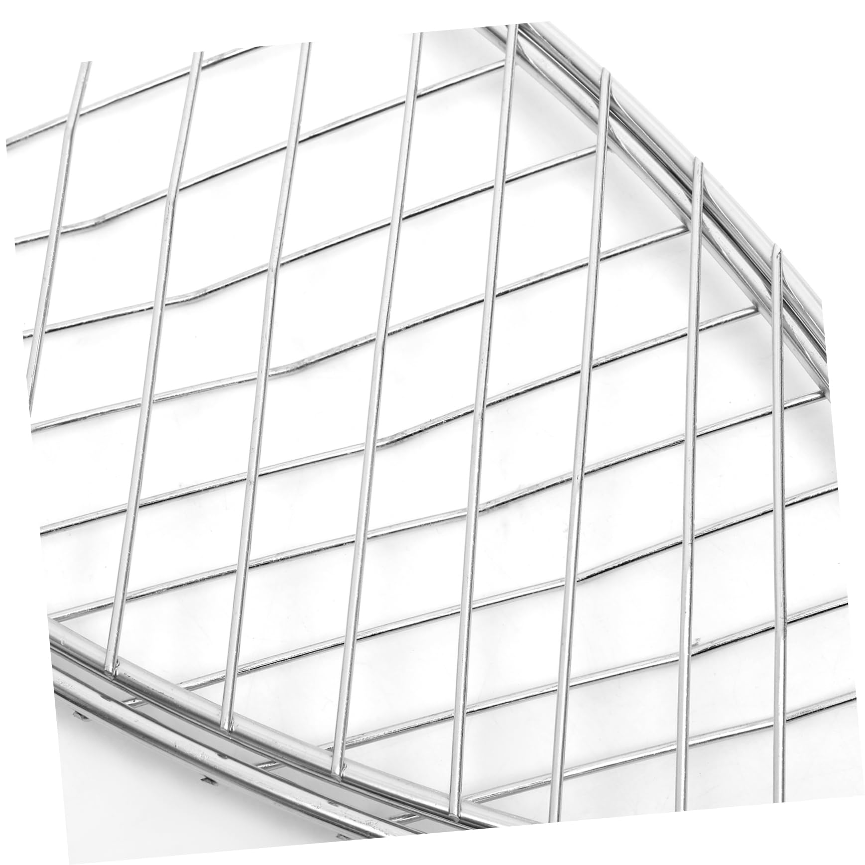 Yardwe 2Pcs Net Rack Fish Barbecue Clip Durable Iron Grill Basket with Wooden Handle for Outdoor Grilling for Fish and Bread Cooking Easy to Clean and Store