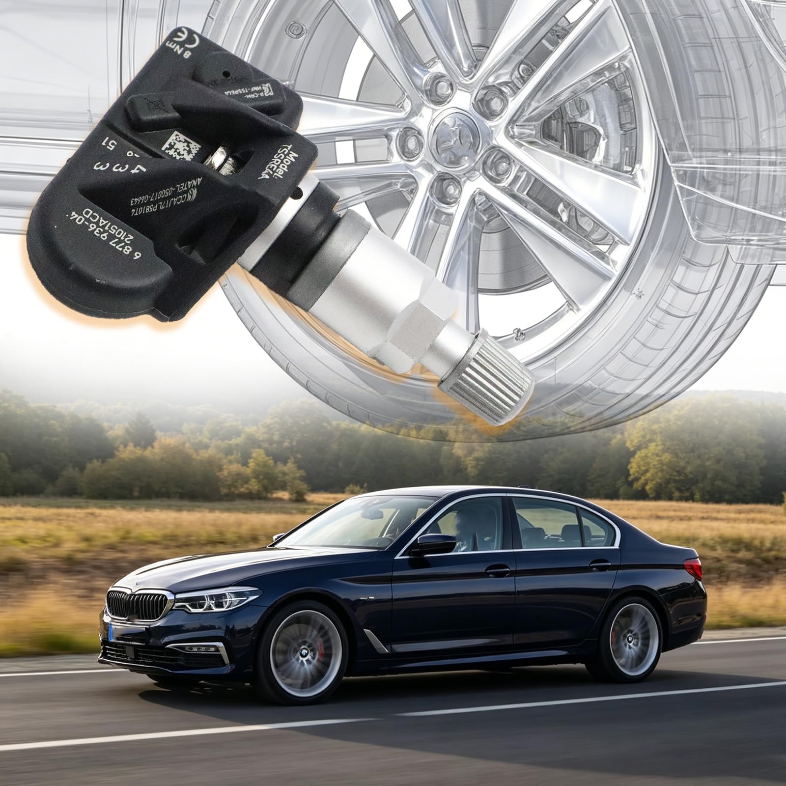 4 sensori di pressione degli pneumatici per BMW Serie 1 F40/F52/F70/5 F90/G30 RDKS RDKS BMW Serie 5 G60/G68/G90, X3 F97/G01/G08/X3 G45/X7 G07 3610687793 6