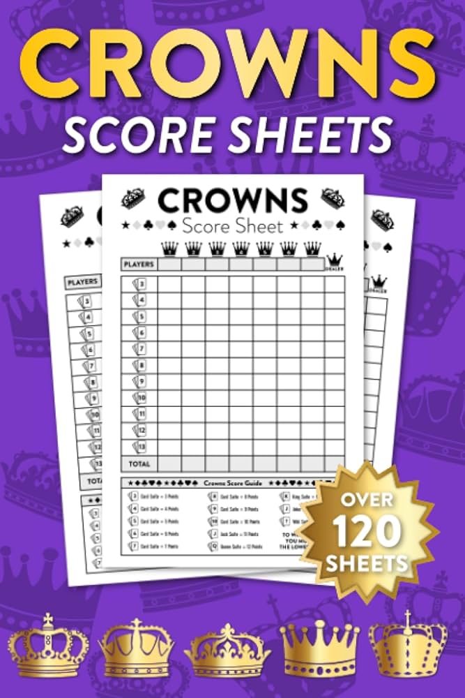 crowns-score-sheets-over-120-sheets-for-5-crowns-card-game-6x9-inches-size-publishing-score-sheetz-books-amazon-com for Free Printable Five Crowns Score Sheet Pdf Crowns Score Sheets: Over 120 Sheets For 5 Crowns Card Game | 6x9 Inches Size: Publishing, Score Sheetz: Books - Amazon.com for Free Printable Five Crowns Score Sheet Pdf