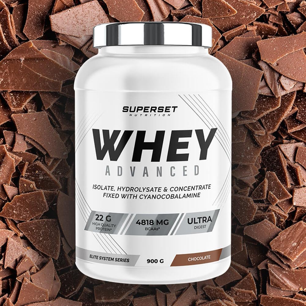 Superset Nutrition - Fitnessprogramm Energie - 100% Whey Protein Advanced 900g Chocolate- No Pump Xtreme Long Island Icetea