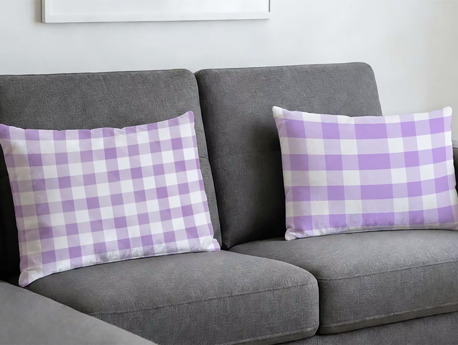 Taie oreiller 40x70 violette en velours pour rénover facilement vos vieux coussins de salon