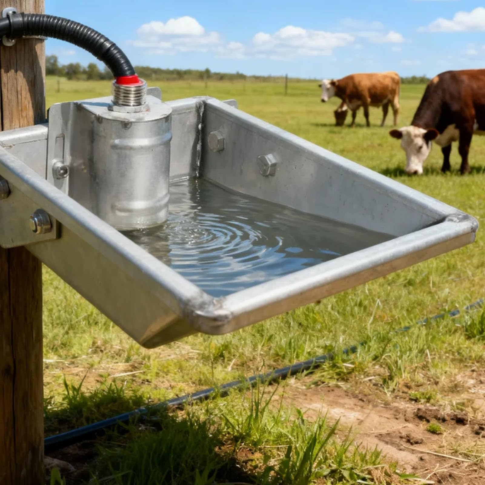 Bebedero Automático de Acero Inoxidable, Dispensador de Agua Duradero para Ganado, Cuenco para Beber para Animales Engrosado con Grifo, Ideal para Perros, Caballos, Cabras, Ganado y Ovejas