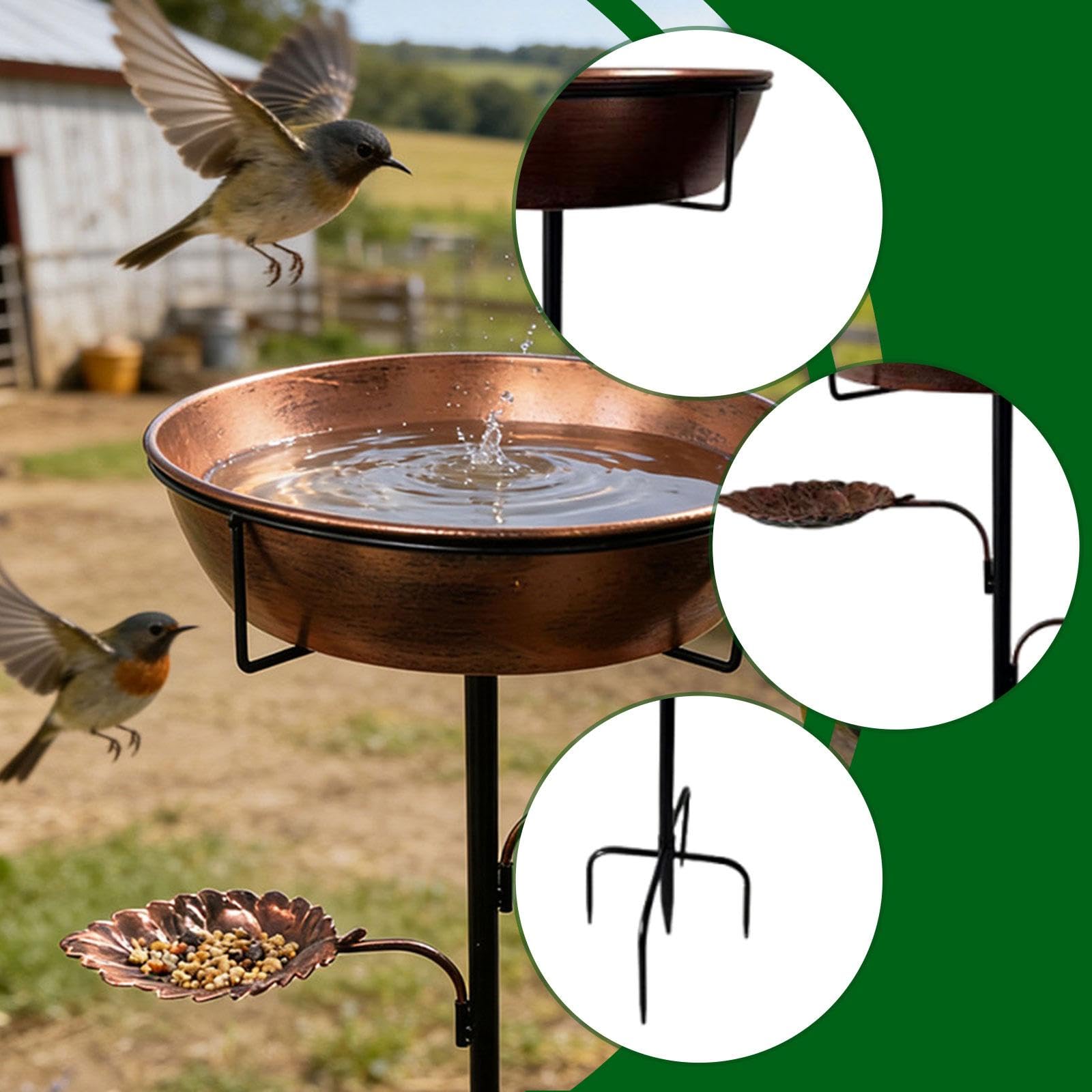 Mangiatoia per Uccelli da Esterno in Metallo Resistente, Ideale per Giardino O Patio.