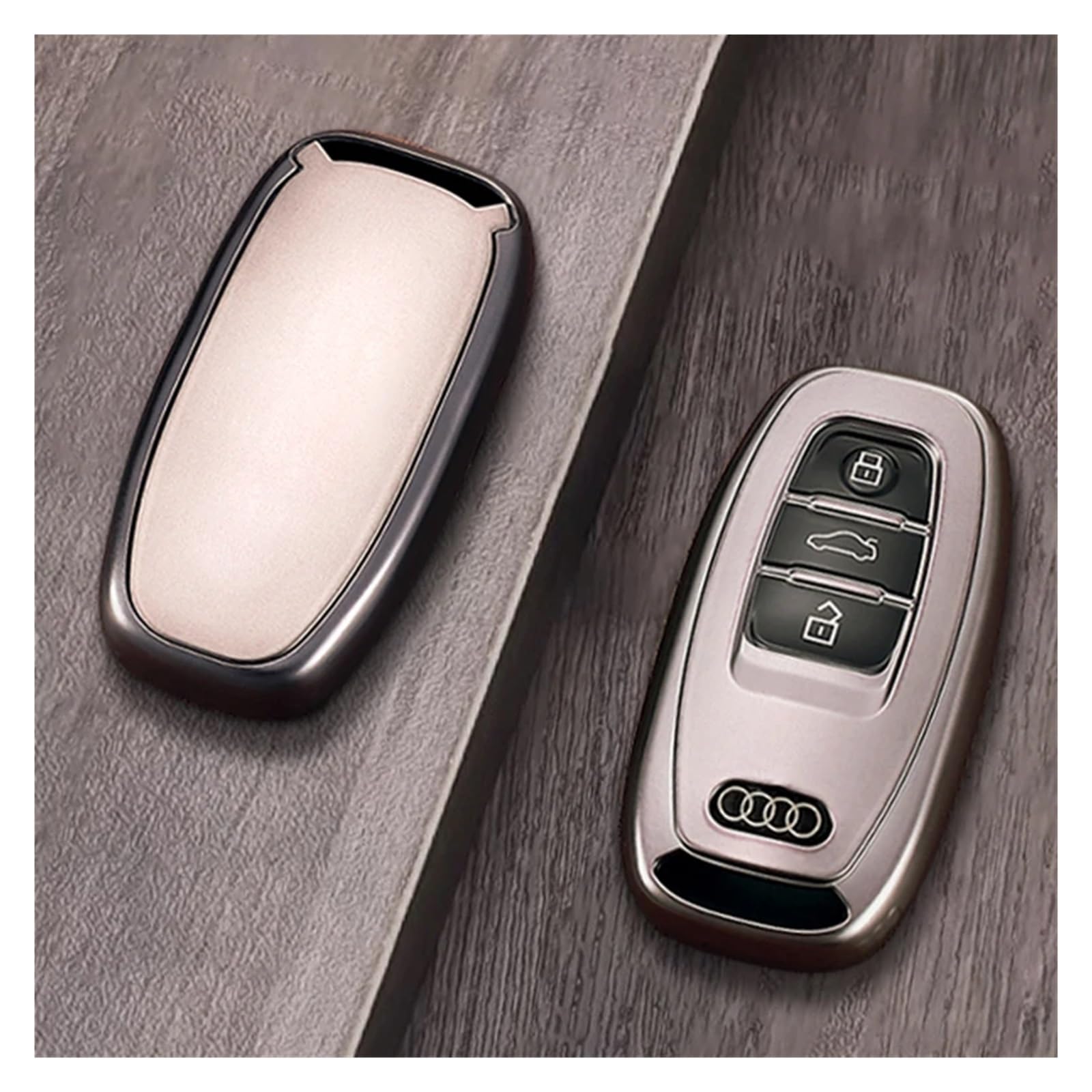 Gleamydot Cover Chiavi Telecomando Auto Compatibile Con Guscio Chiave Audi A4 B9 A5 Q7 Q2 TT Q5 Accessori (Bianco