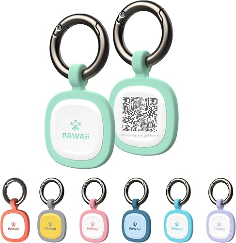 Pawaii Etiqueta de identificación de mascotas con código QR, etiqueta de identificación de perro de silicona silenciosa, perfil en línea
