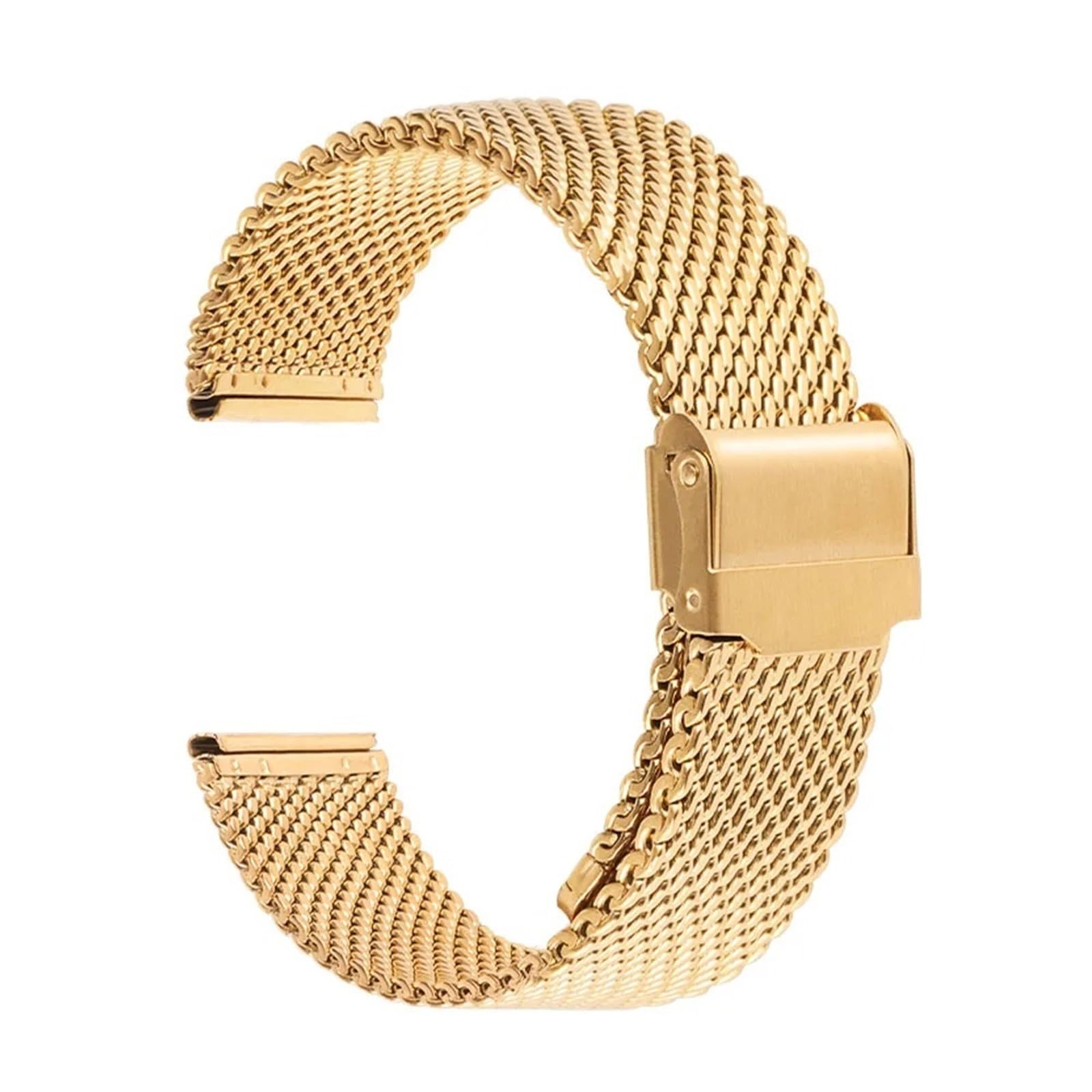 1,0 mm Milanaise-Mesh-Armband, 18 mm, 20 mm, 22 mm, 24 mm, Uhrenarmband, 3 mm Dickes Edelstahl-Armband, universelle Faltschließe