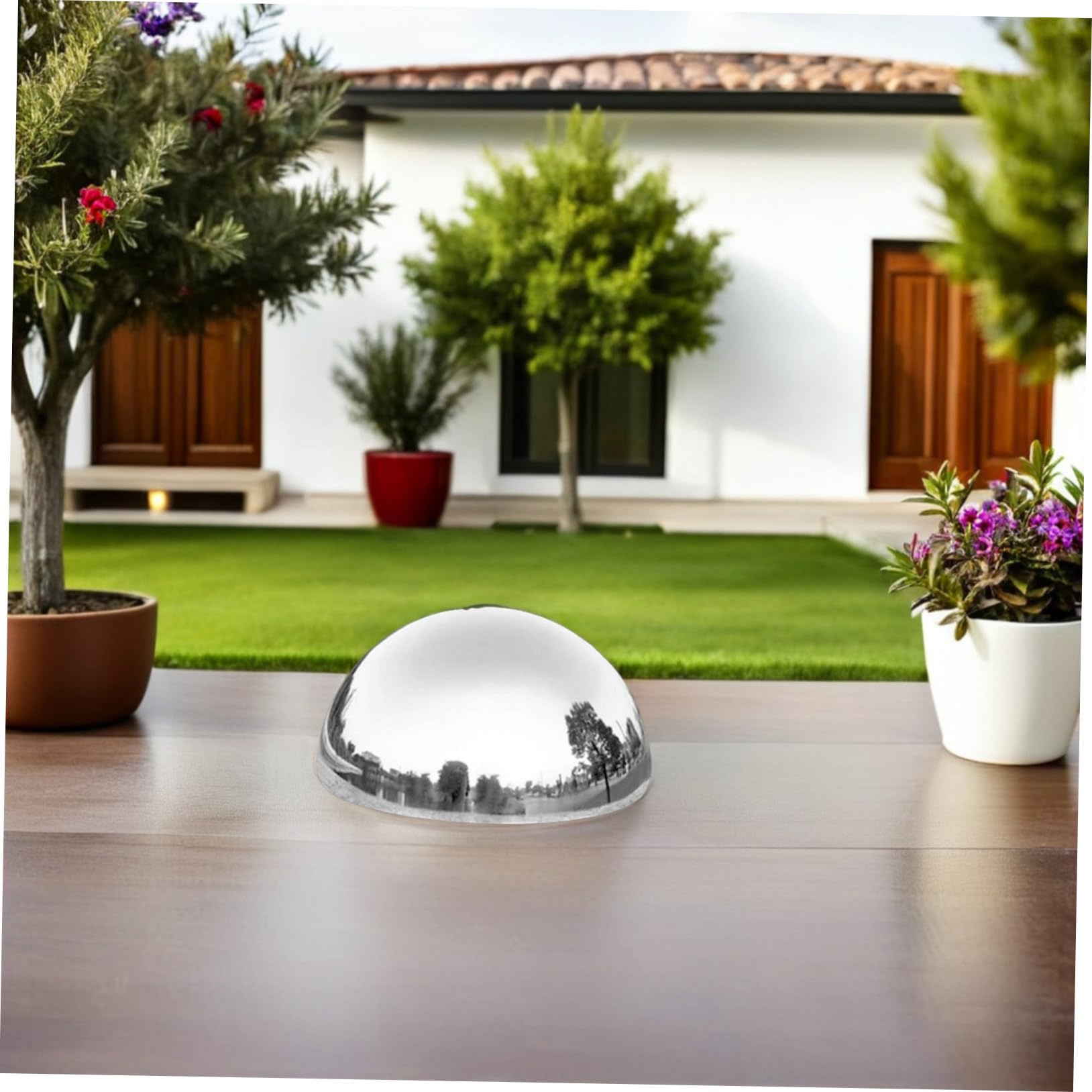 Sfere Argento Pezzi da Acciaio 4 Inossidabile Riflettenti Giardino