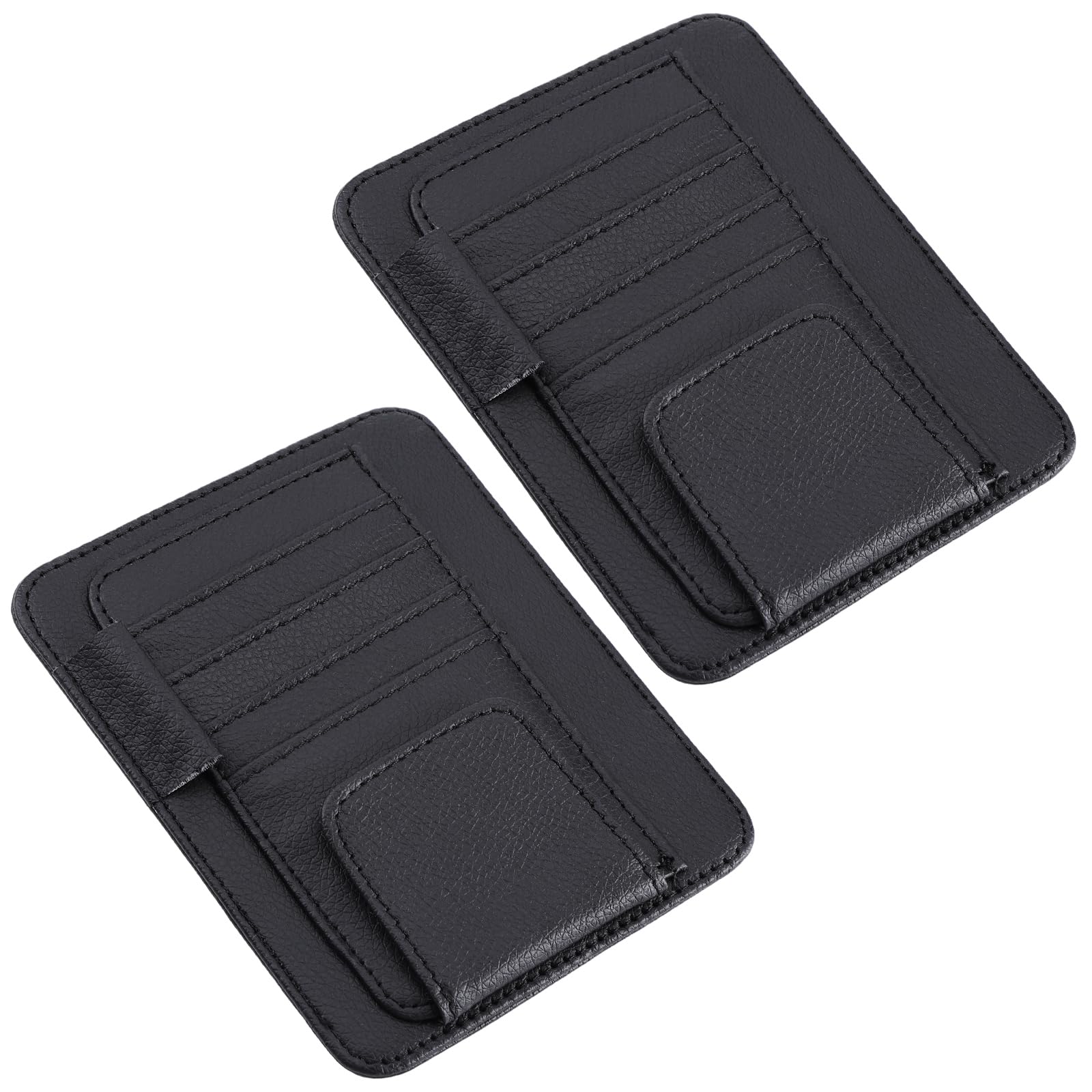 eROOSY2 x Car Glasses Holder, Car Sun Visor Glasses Clip, Magnetic Glasses Holder, Sunglasses Holder, Sun Visor, Car Sun Visor with Kappa Clip (Black)