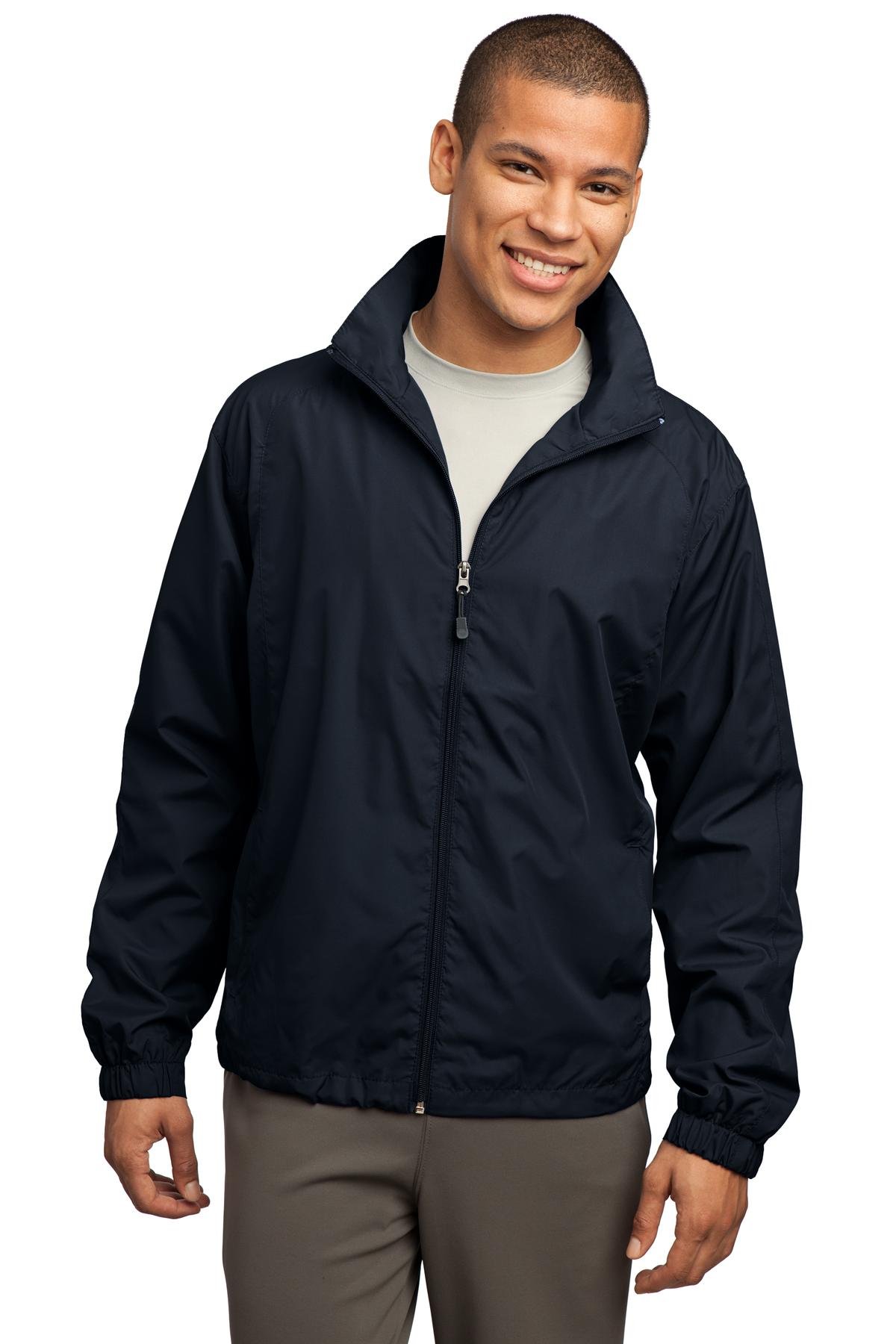 SPORT-TEK Unisex Full Zip Wind Jacket | Lightweight Zip Up Windbreaker Jacket for Men & Women