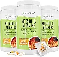 Vista 1 de NaturalSlim Vitaminas metabólicas – Combinación de multivitaminas de alta potencia, minerales, complejo B, MSM y suplementos de fórmula digestiva