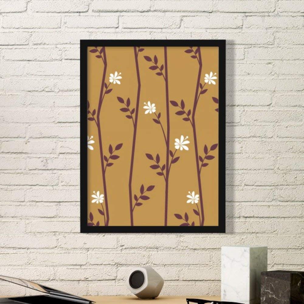 Cadre photo fleurs et feuilles stylisées pour créer une galerie murale nature dans votre salon
