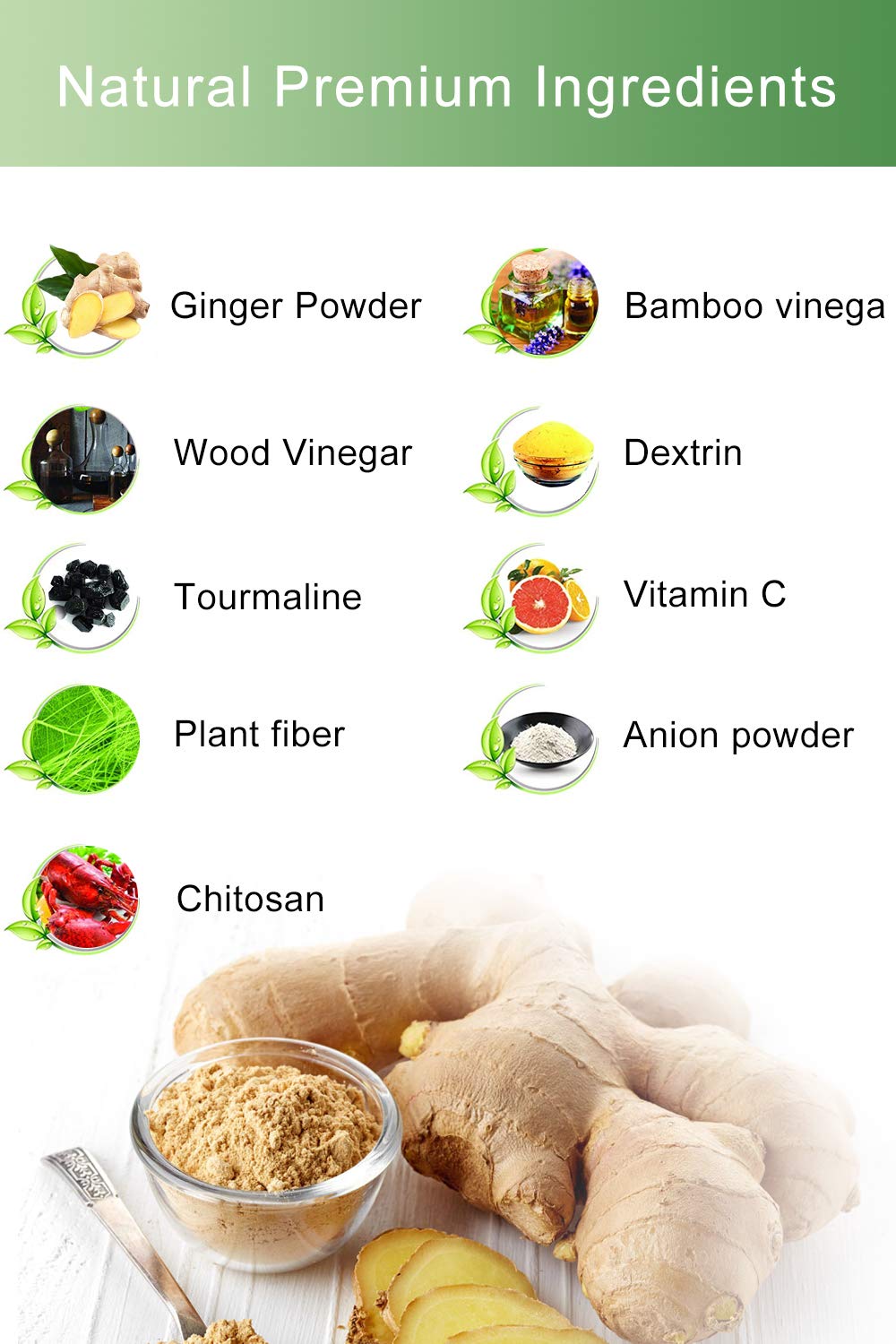 Buy Ginger Foot Pads (40Pads), Ginger Pads for Better Sleep, 2 in 1